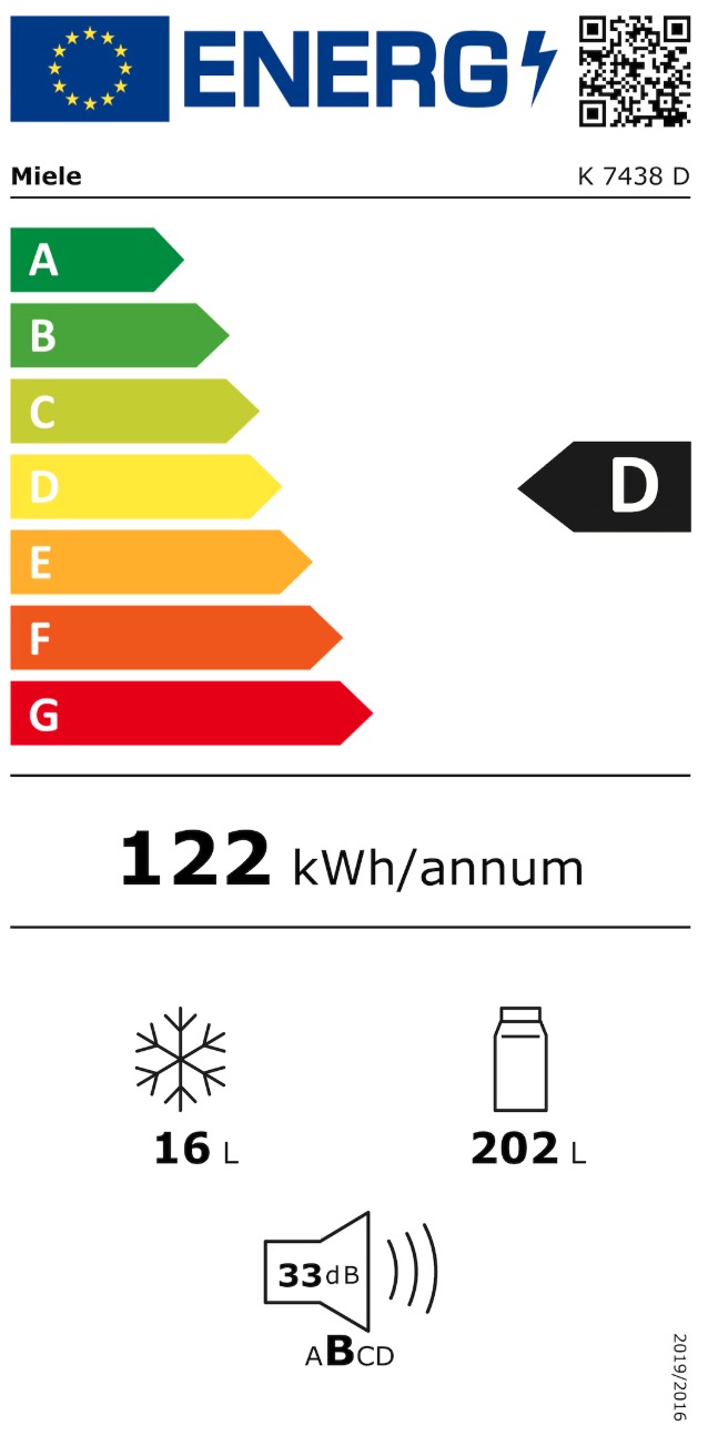 MIELE K7438D koelkast met vriesvak - 140cm MIELE K7438D koelkast met vriesvak - 140cm